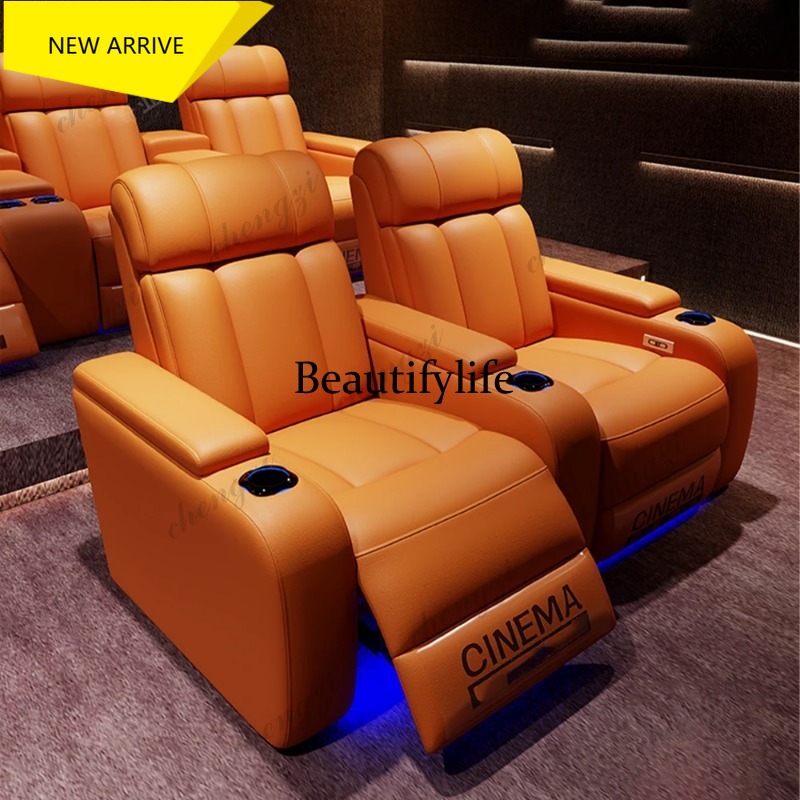 Home Cinema Led - G153 Luxury Genuine Leather Electric Recliners