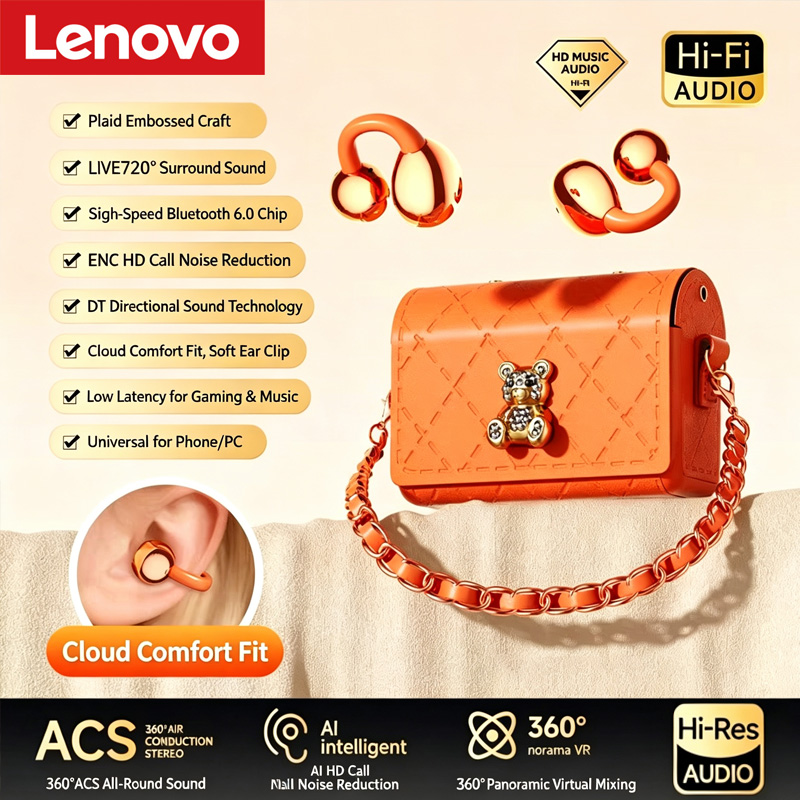 Soundbar Bluetooth Home - Lenovo Bluetooth Earphones Ear Clip V6.0