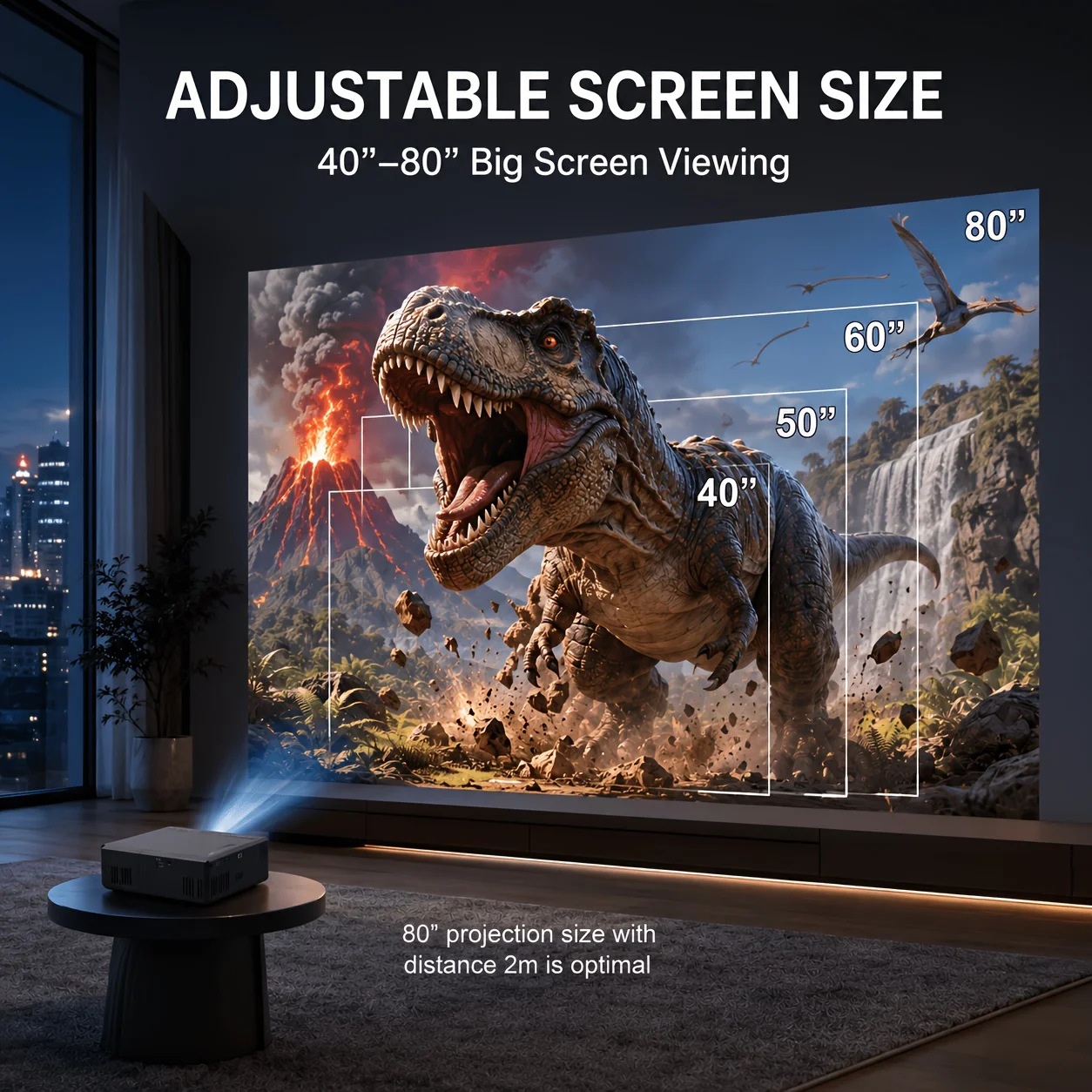 Mini portable projector, compa - Home Cinema Gaming ulasan dan harga