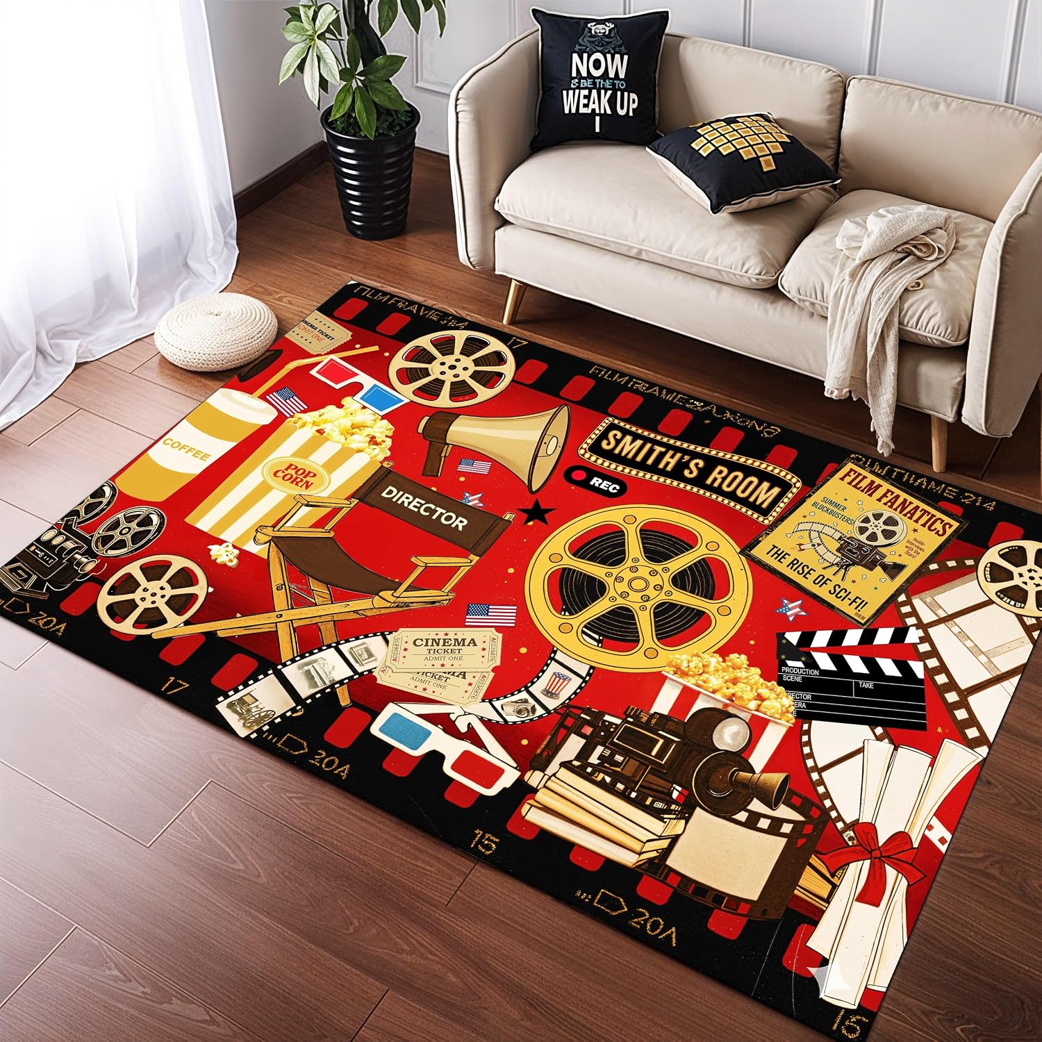 Custom Name Cinema Theme Carpe - Home Cinema Flooring ulasan dan harga