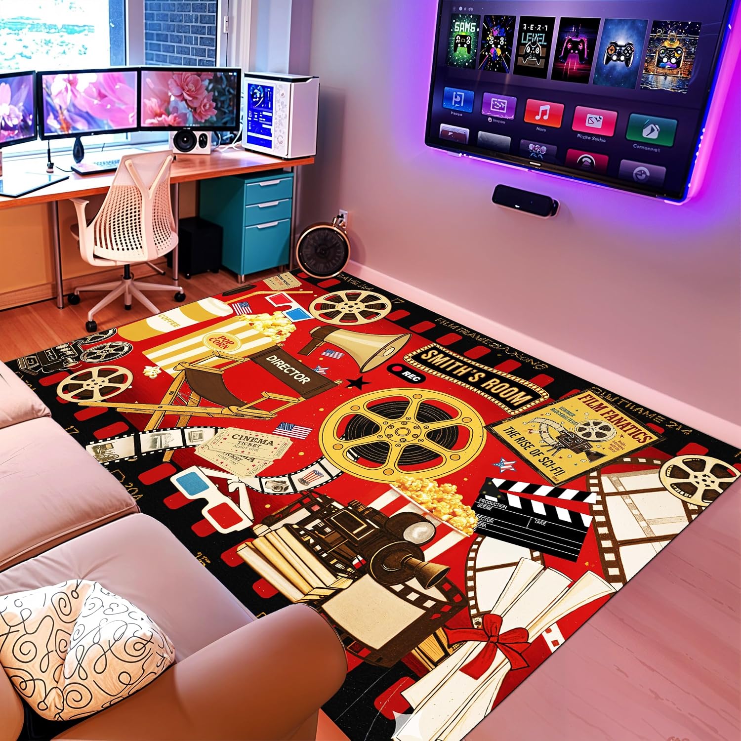 Custom Name Cinema Theme Carpe - Home Cinema Flooring ulasan dan harga