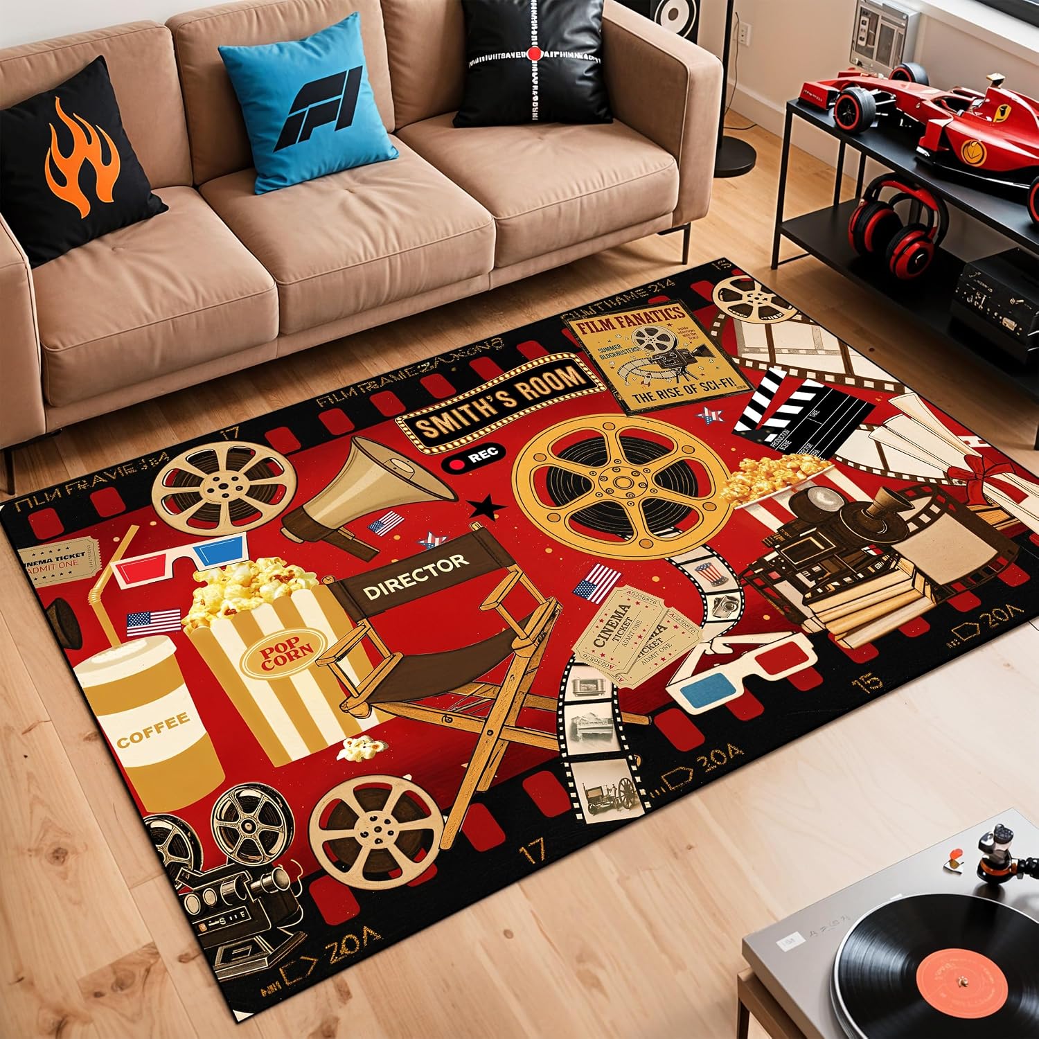 Custom Name Cinema Theme Carpe - Home Cinema Flooring ulasan dan harga