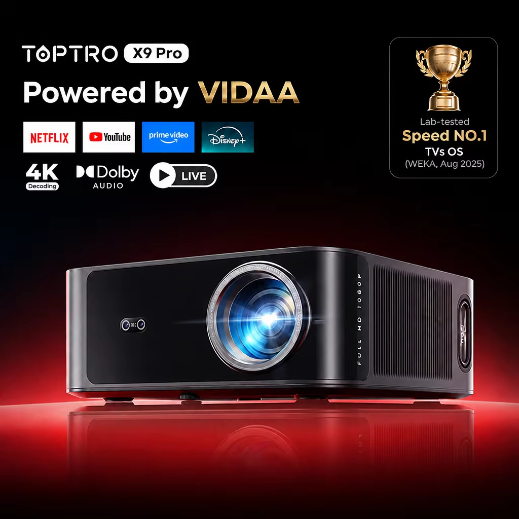Toptro X9Pro Projector True 92 - Netflix Home Cinema ulasan dan harga