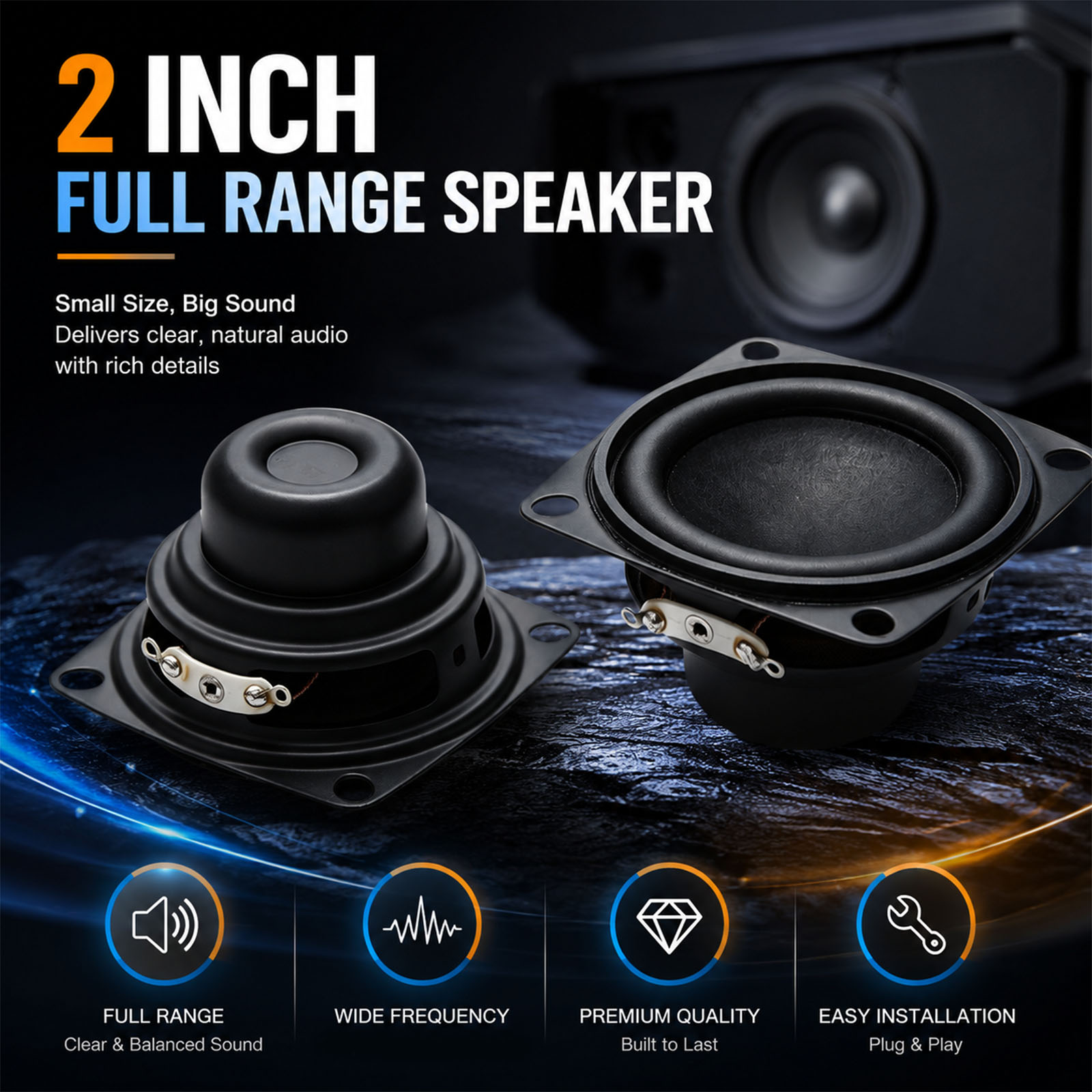 2Pcs 2 Inch Mini Audio Portabl - Home Cinema Portable ulasan dan harga