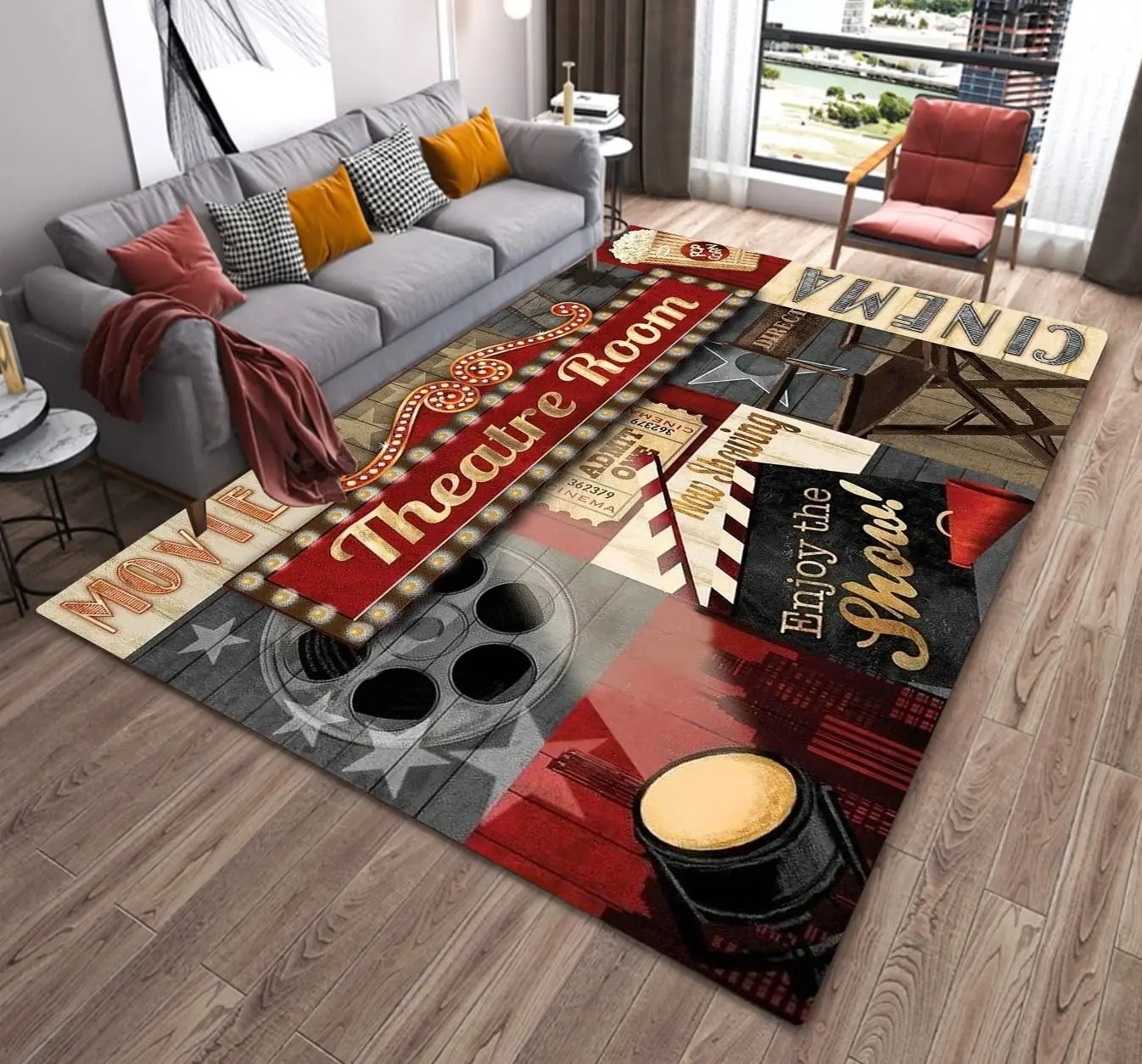Retro cinema home cinema area  - Home Cinema Flooring ulasan dan harga