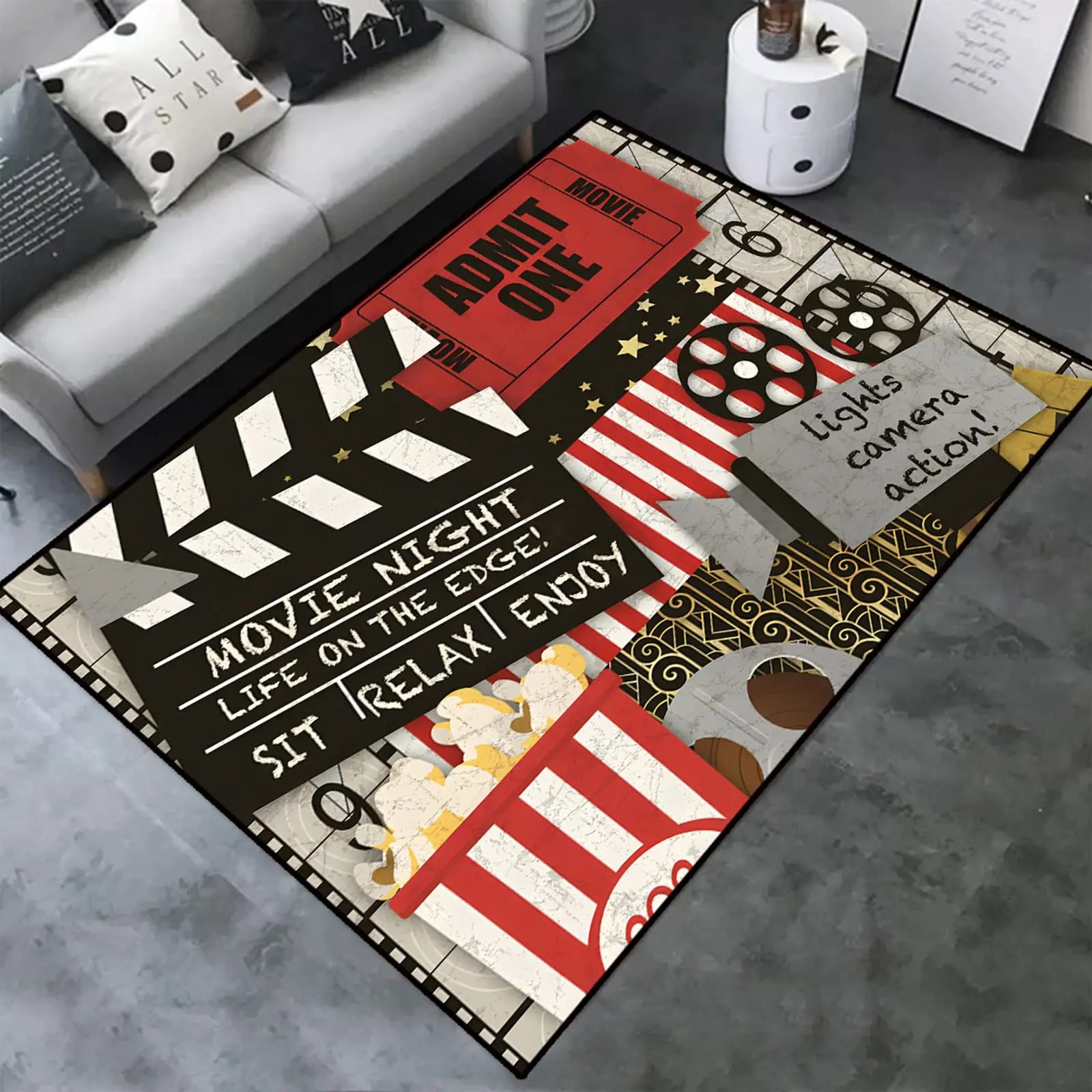 Retro cinema home cinema area  - Home Cinema Flooring ulasan dan harga