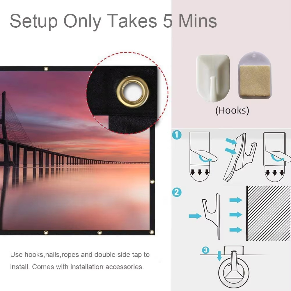 LEJIADA 4K Soft Screen Dual Si - Home Cinema Portable ulasan dan harga