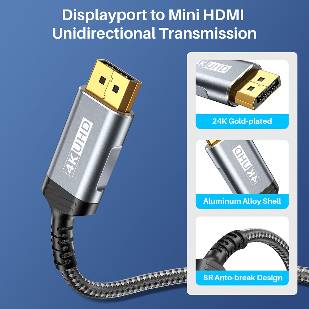 DisplayPort To Mini HDMI Cable - Home Cinema Portable ulasan dan harga