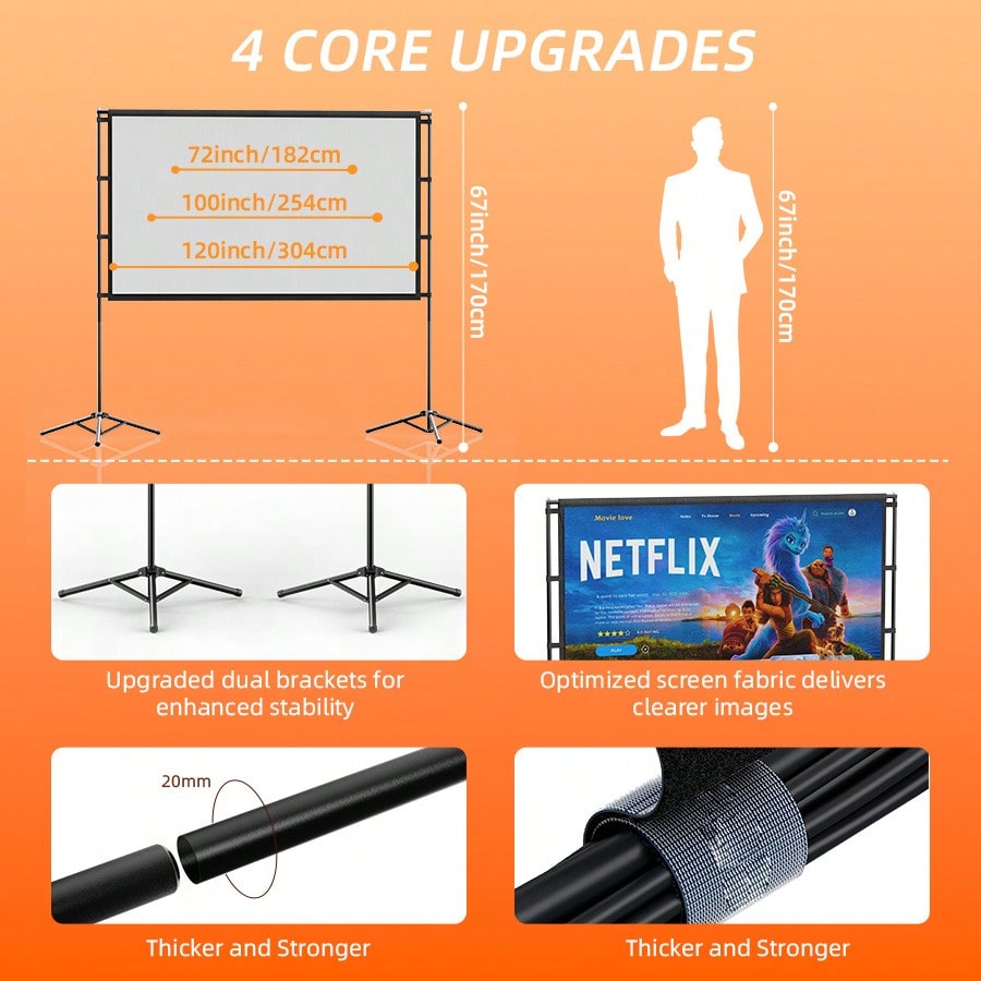 XBJ 100 Inch 4K Ultra HD Proje - Home Cinema Portable ulasan dan harga