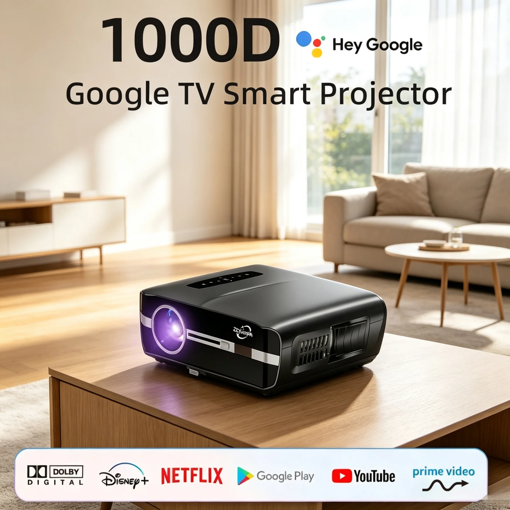 Official Google TV 4K Projecto - Netflix Home Cinema ulasan dan harga