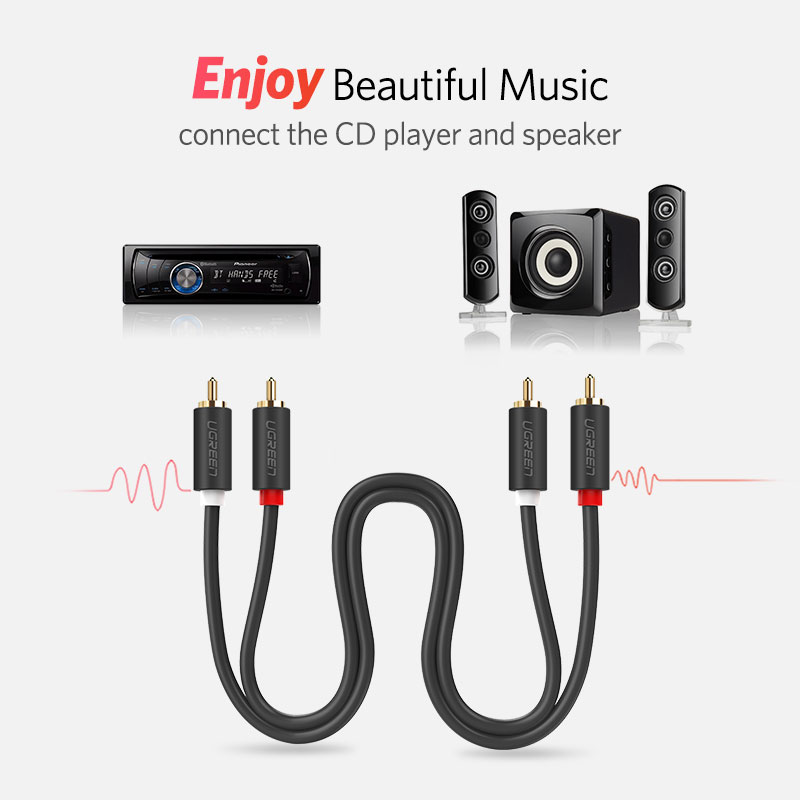 UGREEN 2RCA to 2 RCA Male to M - Home Cinema Ampli ulasan dan harga
