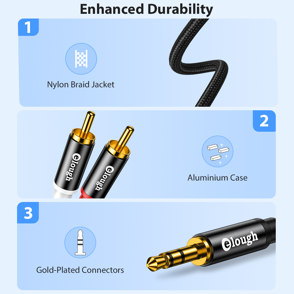 Elough RCA Cable AUX RCA Speak - Home Cinema Ampli ulasan dan harga
