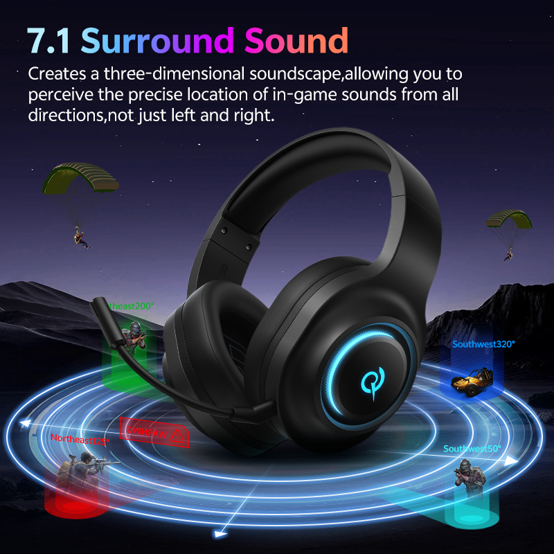QCY Heroad V200 Gaming Headset - Soundbar Bluetooth Home ulasan dan harga