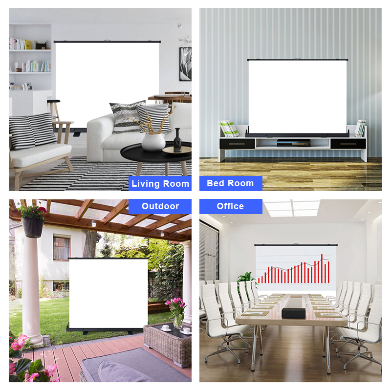 Portable Projector Screen Pull - Home Cinema Portable ulasan dan harga