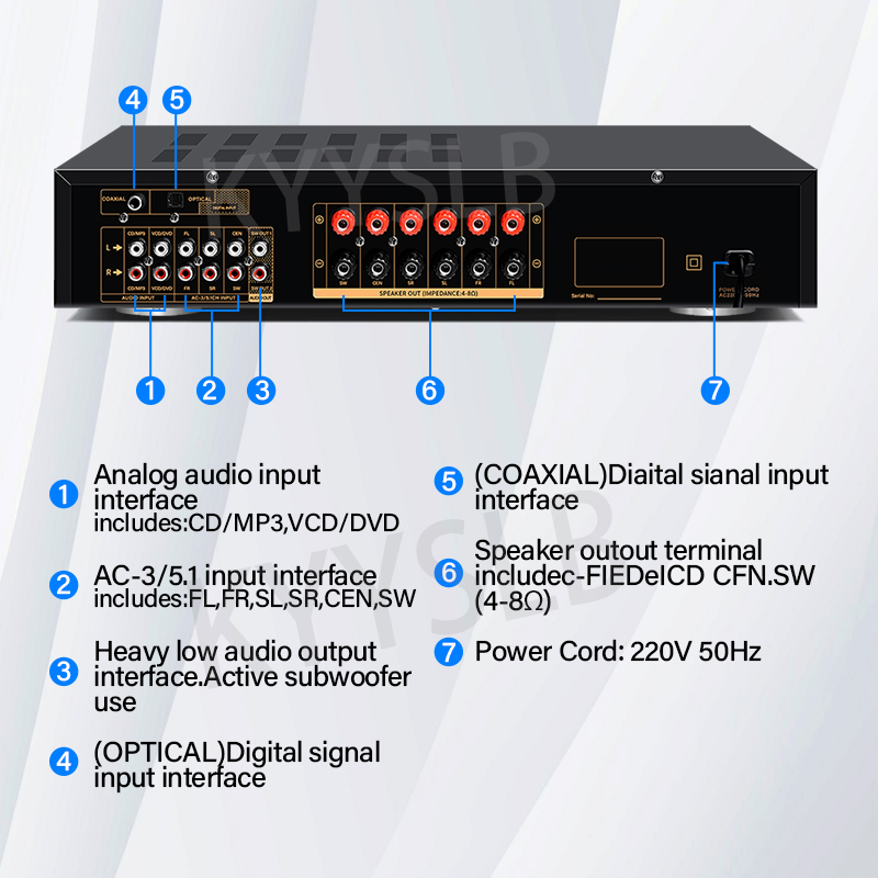 900W Blueteeth Amplifier Audio - Home Cinema Ampli ulasan dan harga
