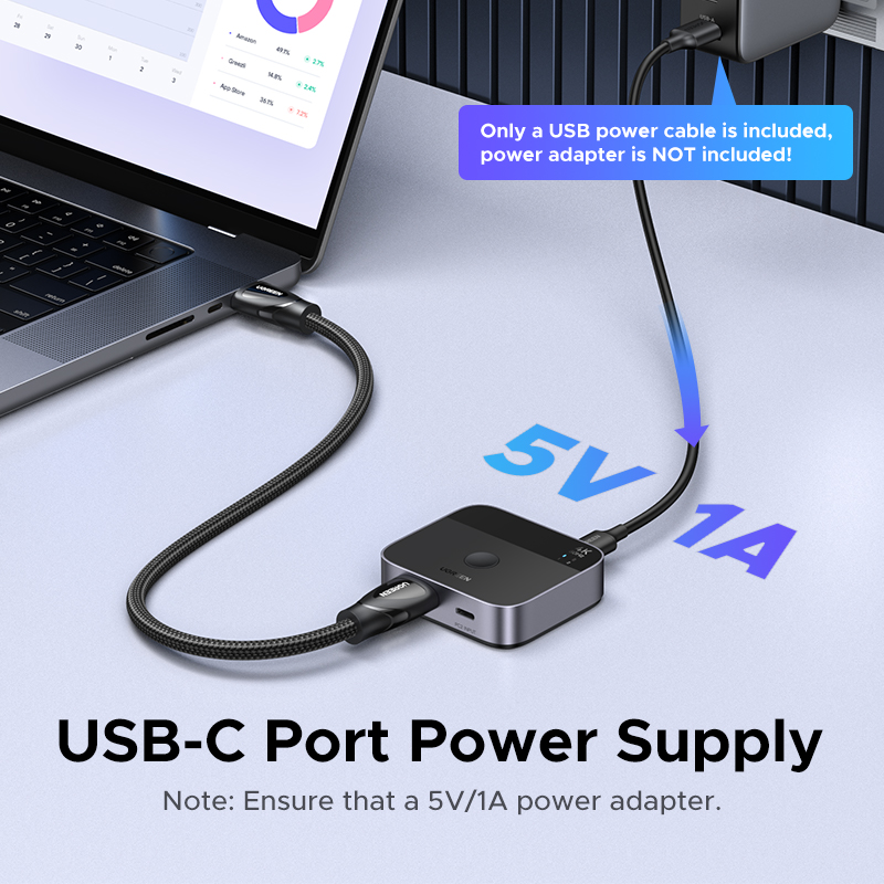 UGREEN HDMI USB C Switch 2 in  - Home Cinema Gaming ulasan dan harga