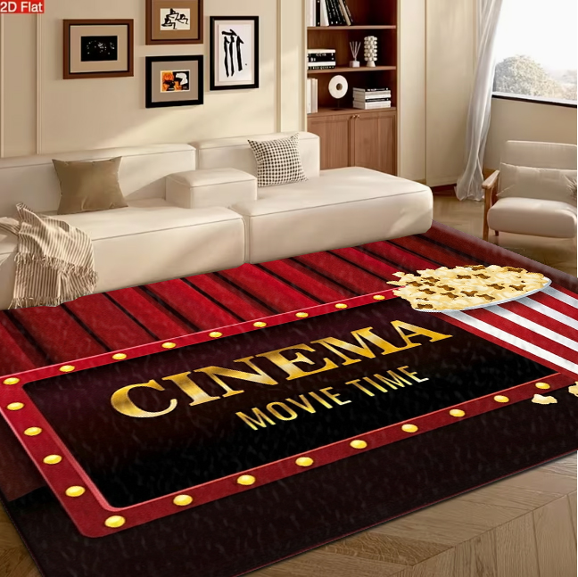 Cinema Movie Time Popcorn Them - Home Cinema Flooring ulasan dan harga