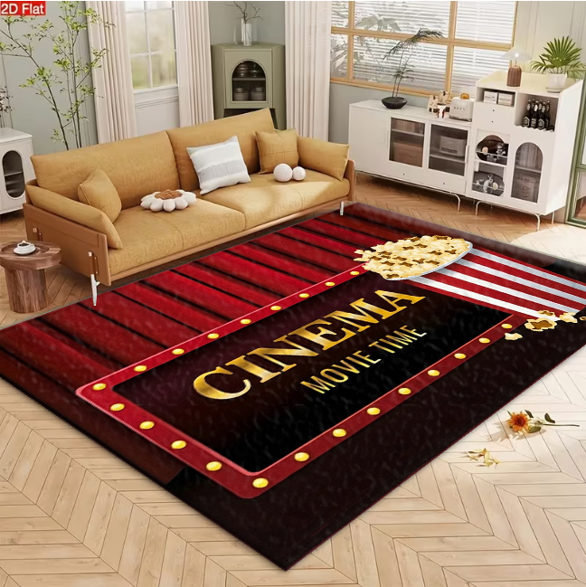 Cinema Movie Time Popcorn Them - Home Cinema Flooring ulasan dan harga