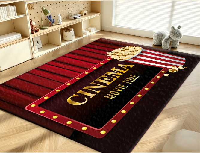 Cinema Movie Time Popcorn Them - Home Cinema Flooring ulasan dan harga