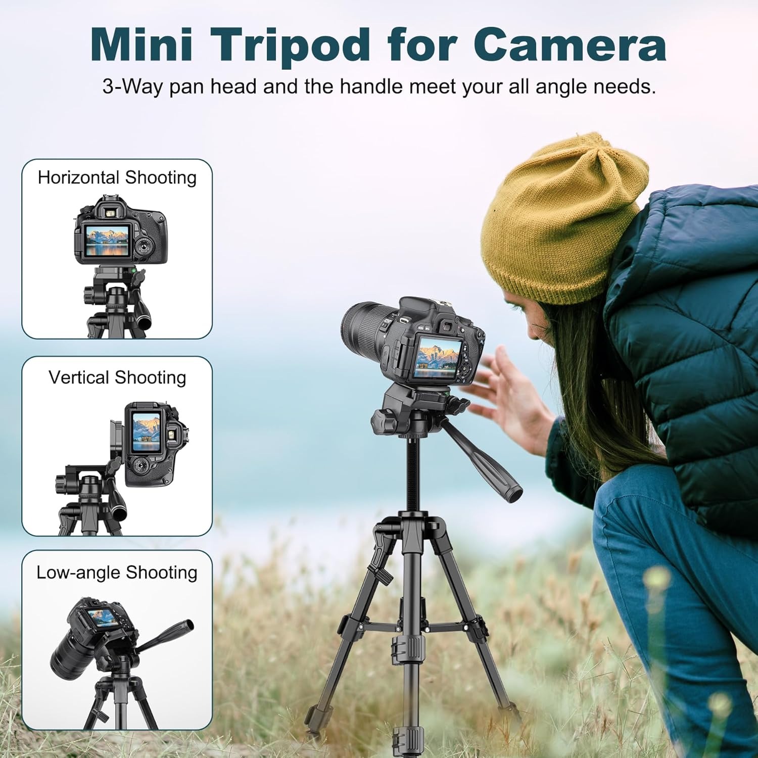 Mini Tripod for Camera, 25inch - Home Cinema Portable ulasan dan harga