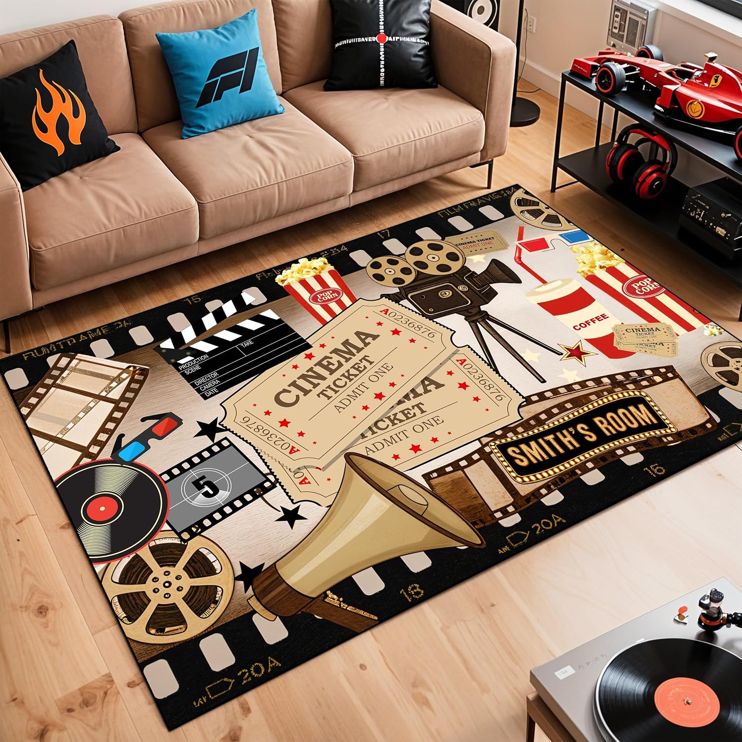 Personalized Name Cinema Carpe - Home Cinema Flooring ulasan dan harga
