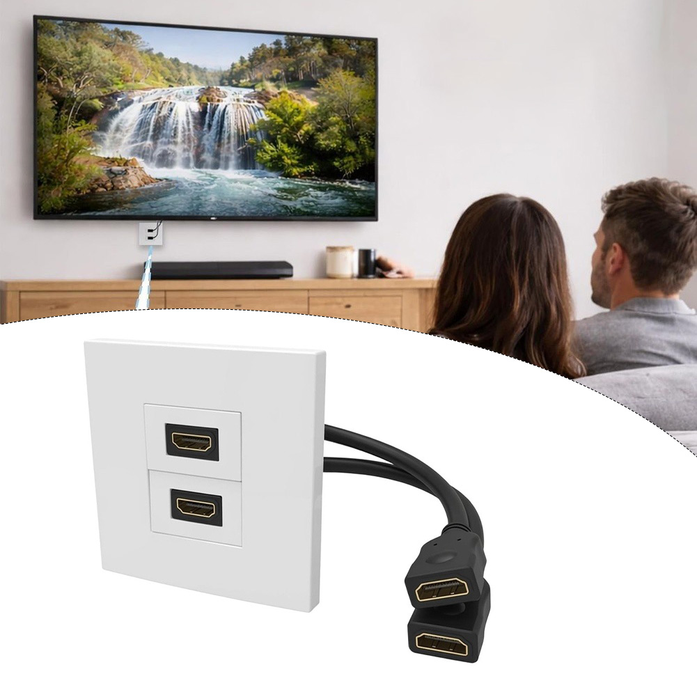 Dual-Port Wall Plate Faceplate - Home Cinema Gaming ulasan dan harga