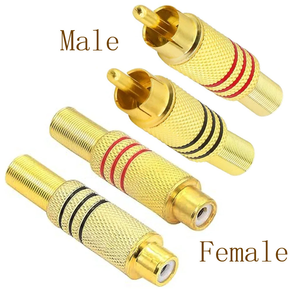 4PCS RCA Plug Gold Plated Sold - Home Cinema Ampli ulasan dan harga